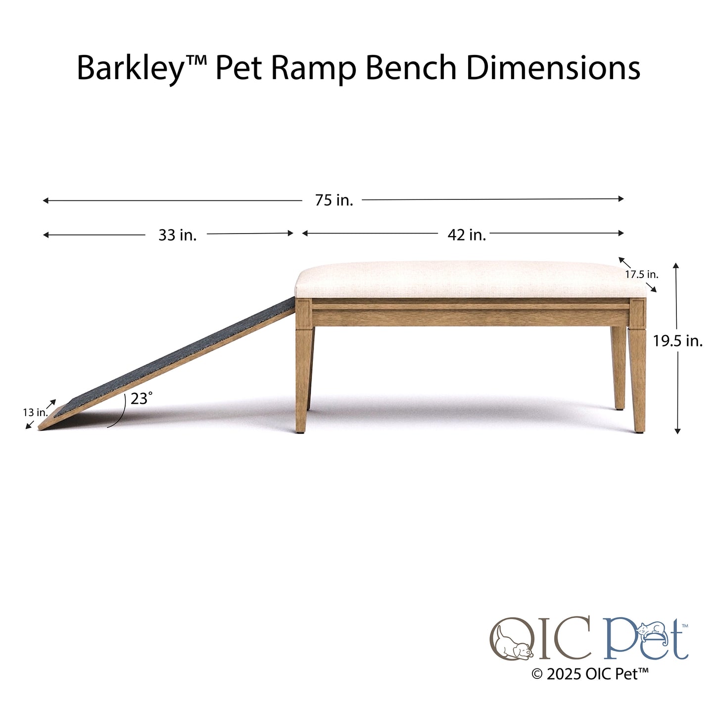 Barkley™ Pet Ramp Bench - Harvest