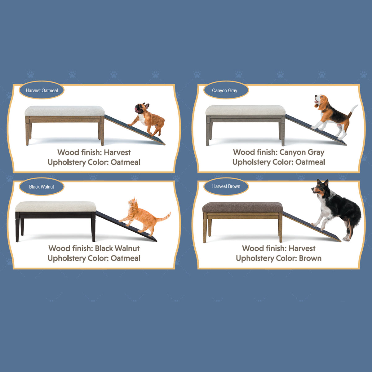 Wagsby™ Pet Ramp Bench - Canyon Gray