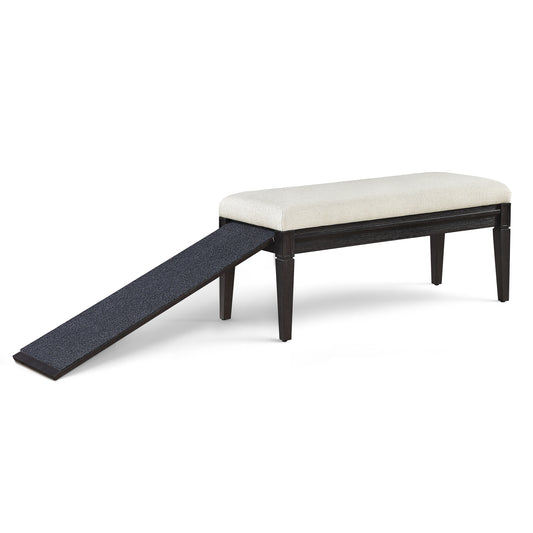 Wagsby™ Pet Ramp Bench - Black Walnut